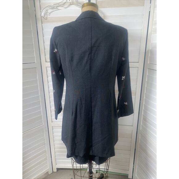 Vintage 80s Dawn Joy Fashions 2 Pc Pencil Dress Jacket Suit Set Gray Size 14 - Picture 2 of 8